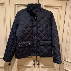 J CREW quilted black jacket